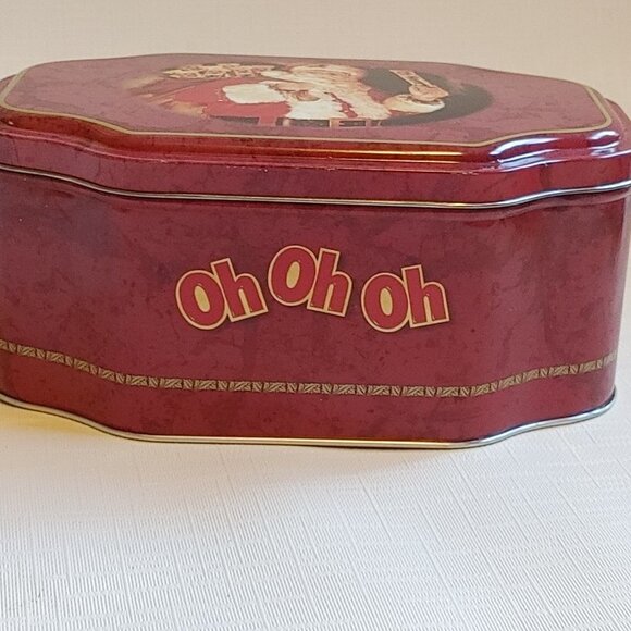 Oh Henry! Chocolate Bar Christmas Santa With Toy Sack Tin Red "Oh Oh Oh" - Picture 2 of 11